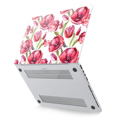 Lex Altern Hard Plastic MacBook Case Red Tulips