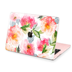 Lex Altern Hard Plastic MacBook Case Watercolor Peony Theme