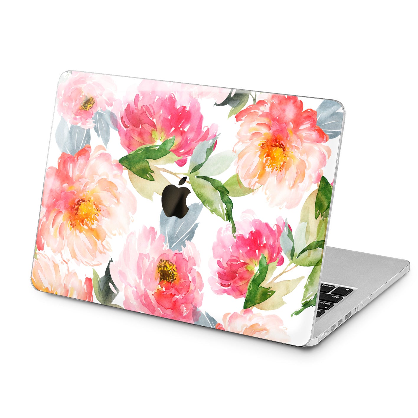 Lex Altern Lex Altern Watercolor Peony Theme Case for your Laptop Apple Macbook.