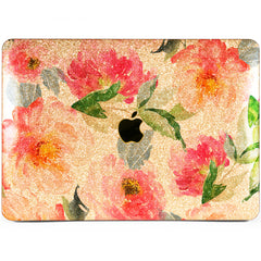 Lex Altern MacBook Glitter Case Watercolor Peony Theme