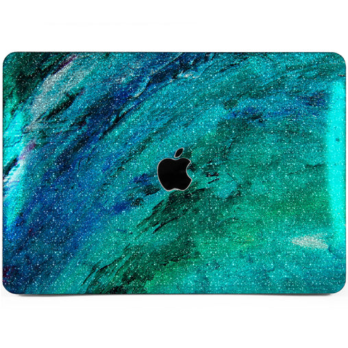 Lex Altern MacBook Glitter Case Green Watercolor