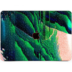 Lex Altern MacBook Glitter Case Abstract Green Theme