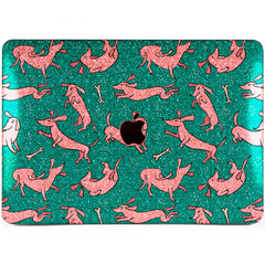 Lex Altern MacBook Glitter Case Pink Dachshund