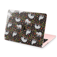 Lex Altern Hard Plastic MacBook Case Floral Sloths