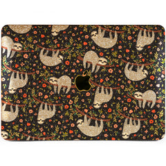 Lex Altern MacBook Glitter Case Floral Sloths
