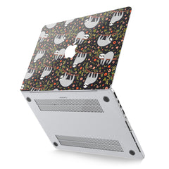 Lex Altern Hard Plastic MacBook Case Floral Sloths