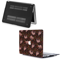 Lex Altern MacBook Glitter Case Floral Sloths