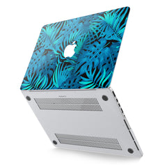Lex Altern Hard Plastic MacBook Case Blue Monstera