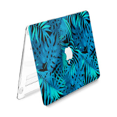 Lex Altern Hard Plastic MacBook Case Blue Monstera