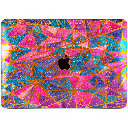 Lex Altern MacBook Glitter Case Pink Triangles