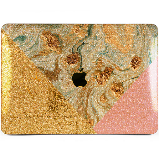 Lex Altern MacBook Glitter Case Golden Triangle