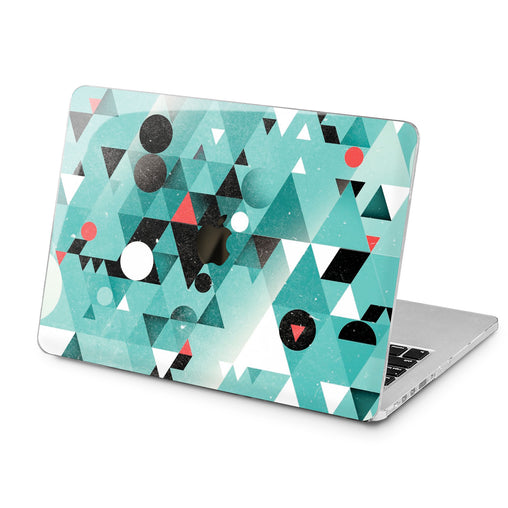 Lex Altern Lex Altern Green Triangles Abstract Case for your Laptop Apple Macbook.