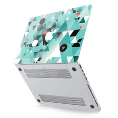 Lex Altern Hard Plastic MacBook Case Green Triangles Abstract