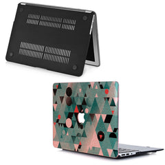 Lex Altern MacBook Glitter Case Green Triangles Abstract