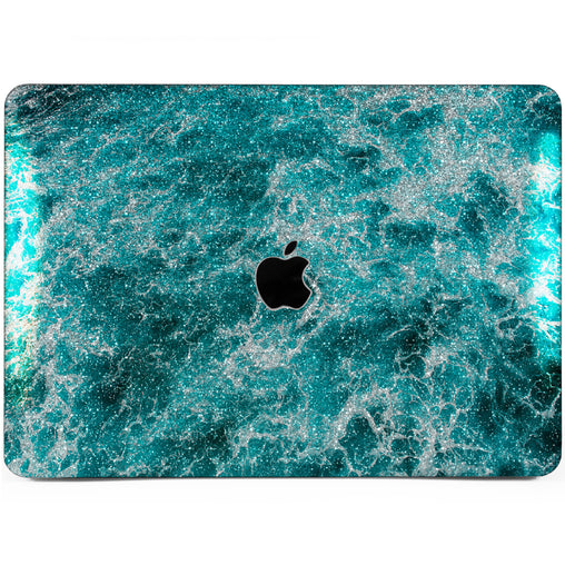 Lex Altern MacBook Glitter Case Aqua Waves