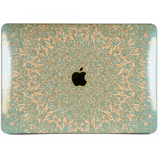 Lex Altern MacBook Glitter Case White Mandala