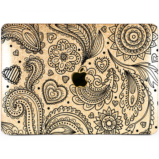 Lex Altern MacBook Glitter Case Arabic Black Pattern