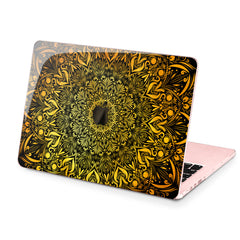 Lex Altern Hard Plastic MacBook Case Yellow Mandala