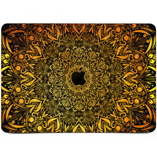Lex Altern MacBook Glitter Case Yellow Mandala