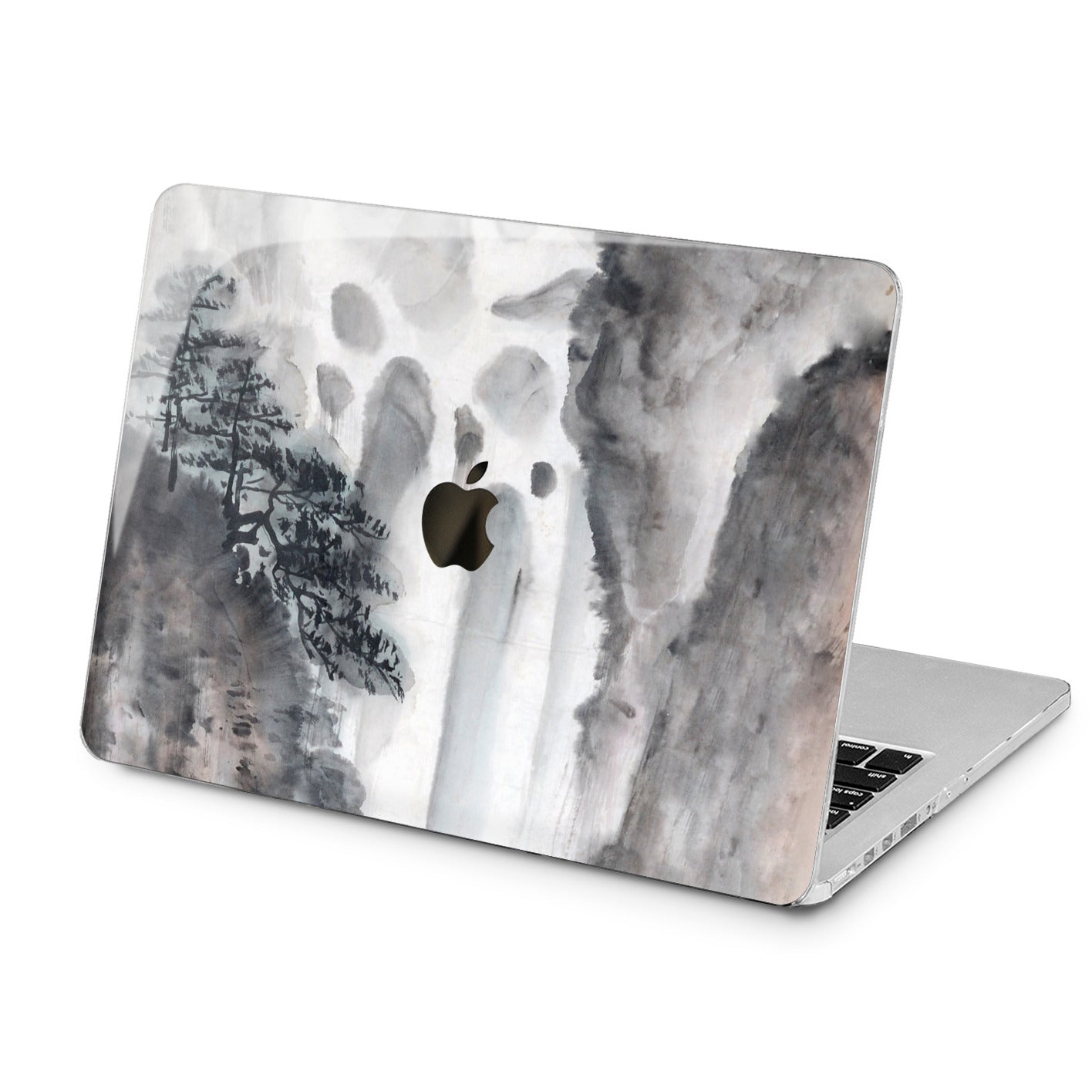 Lex Altern Lex Altern Watercolor Grey Paint Case for your Laptop Apple Macbook.