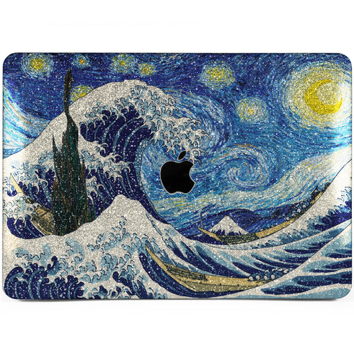 Lex Altern MacBook Glitter Case Big Wave Print