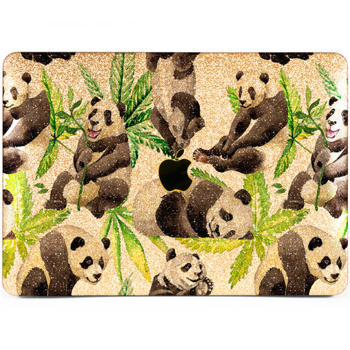 Lex Altern MacBook Glitter Case Cute Pandas