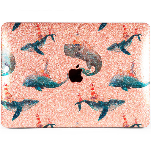 Lex Altern MacBook Glitter Case Cute Whales