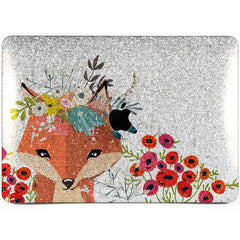 Lex Altern MacBook Glitter Case Floral Fox