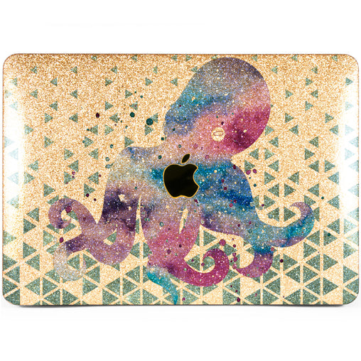 Lex Altern MacBook Glitter Case Octopus Watercolor