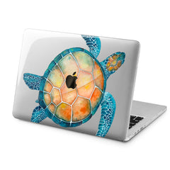 Lex Altern Lex Altern Watercolor Turtle Case for your Laptop Apple Macbook.