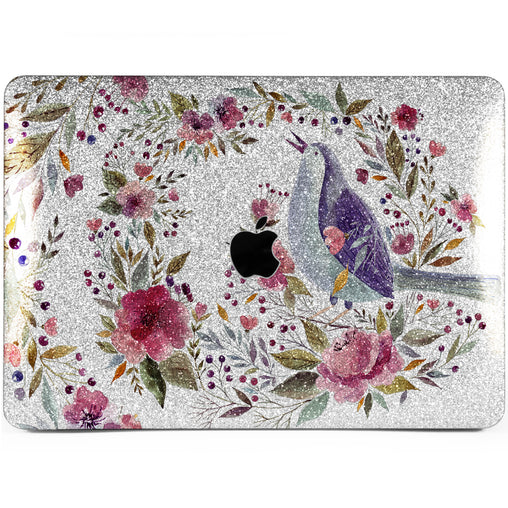 Lex Altern MacBook Glitter Case Wildflower Bird