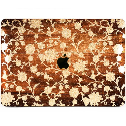 Lex Altern MacBook Glitter Case Wooden Flowers