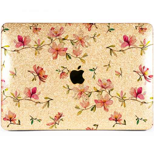 Lex Altern MacBook Glitter Case Magnolia Flowers