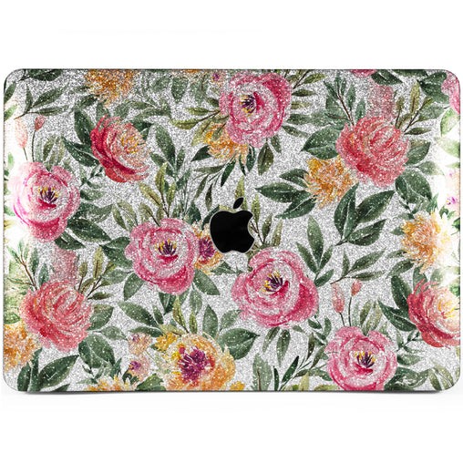 Lex Altern MacBook Glitter Case Floral Leaves