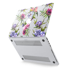 Lex Altern Hard Plastic MacBook Case Purple Peony Bloom