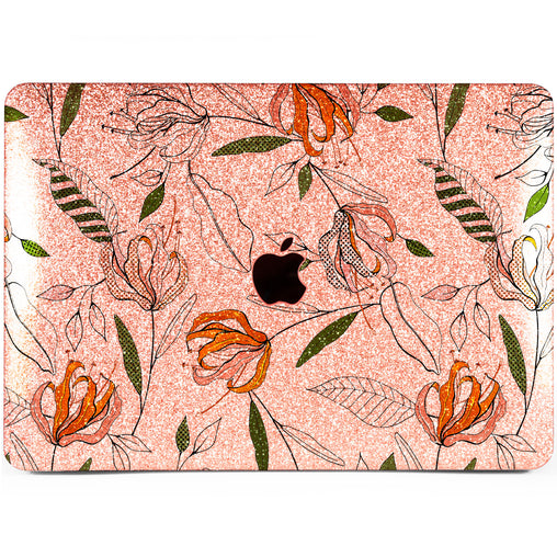 Lex Altern MacBook Glitter Case Floral Pattern