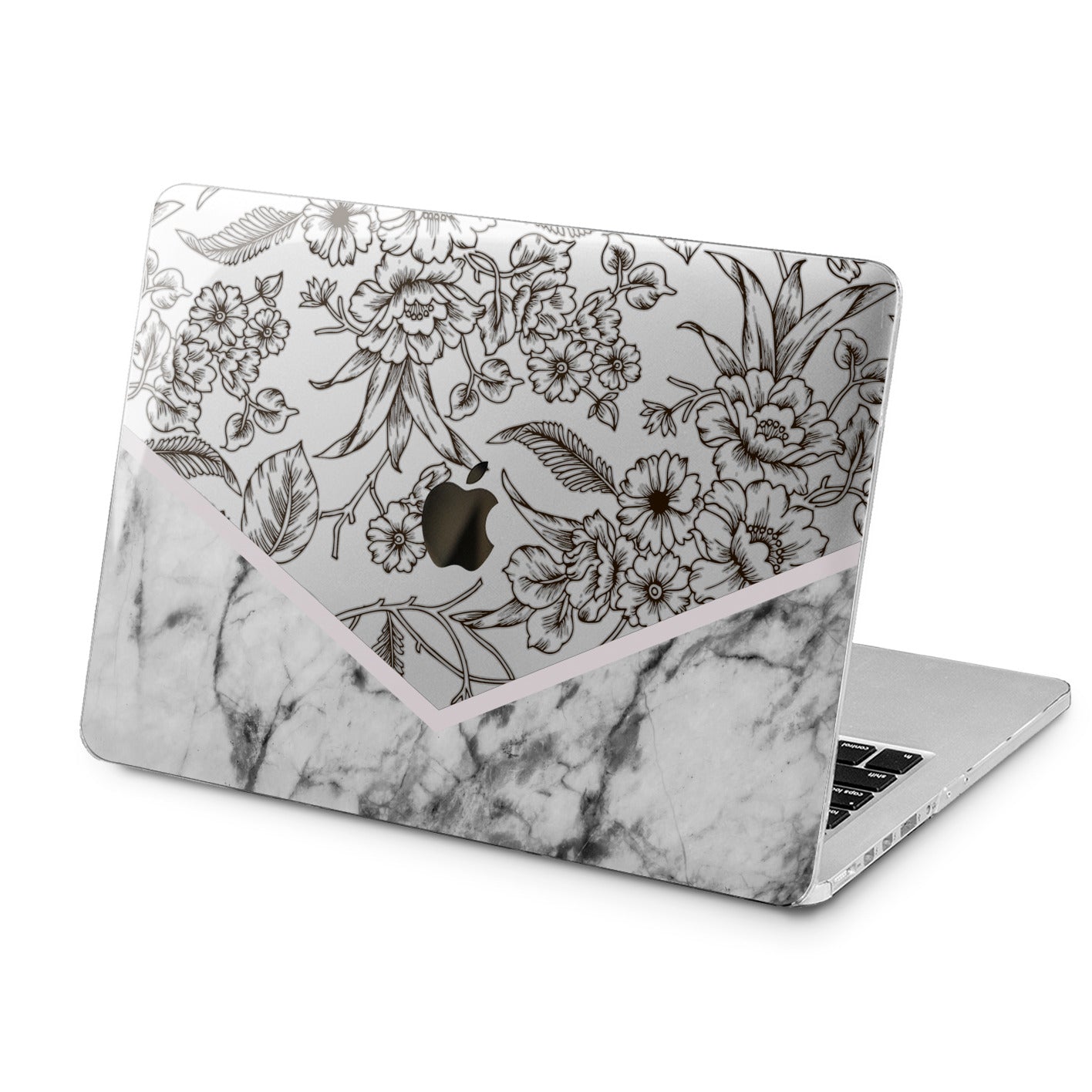 Lex Altern Lex Altern Marble Flowers Case for your Laptop Apple Macbook.