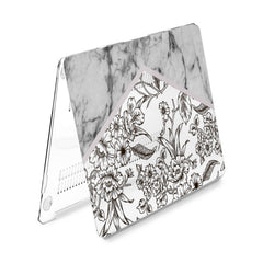 Lex Altern Hard Plastic MacBook Case Marble Flowers