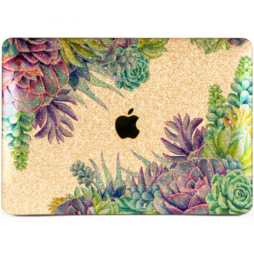 Lex Altern MacBook Glitter Case Succulent Flowers