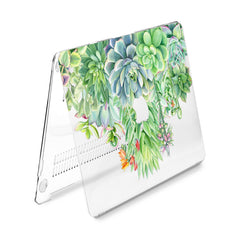 Lex Altern Hard Plastic MacBook Case Greeen Succulents