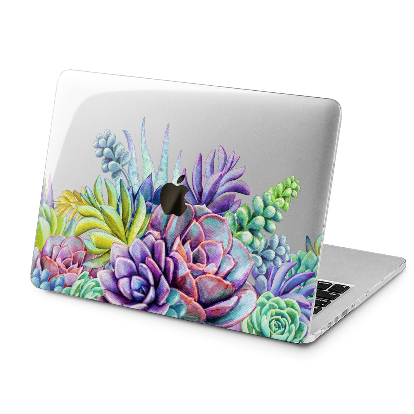 Lex Altern Lex Altern Purple Succulents Case for your Laptop Apple Macbook.