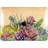 Lex Altern MacBook Glitter Case Purple Succulents