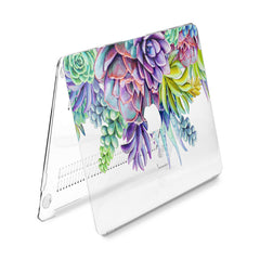 Lex Altern Hard Plastic MacBook Case Purple Succulents