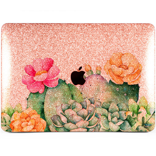 Lex Altern MacBook Glitter Case Cactus in Bloom