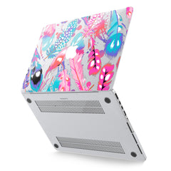 Lex Altern Hard Plastic MacBook Case Pink Feathers
