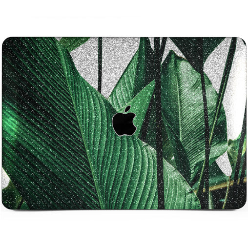 Lex Altern MacBook Glitter Case Green Leaves
