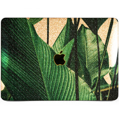 Lex Altern MacBook Glitter Case Green Leaves