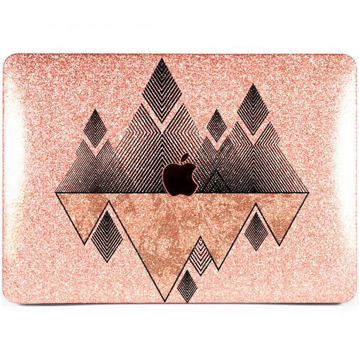 Lex Altern MacBook Glitter Case Geometric Mountains