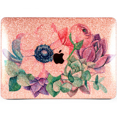 Lex Altern MacBook Glitter Case Pastel Flowers