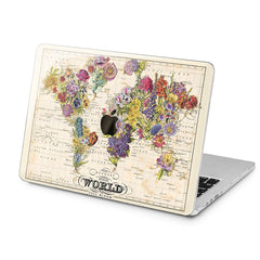 Lex Altern Lex Altern Floral Map Case for your Laptop Apple Macbook.